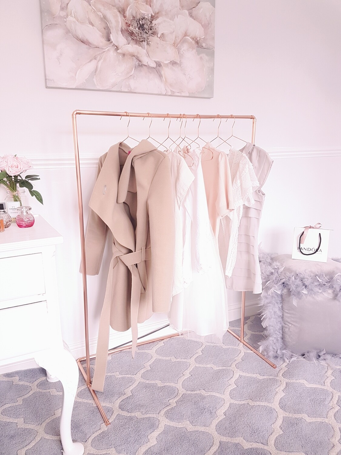 COPPER CLOTHES RAIL