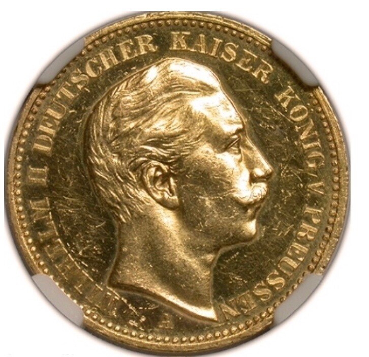 1893-A Germany gold proof 20 Mark