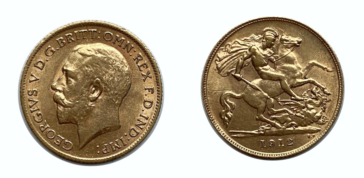 1912 George V 1/2 sovereign