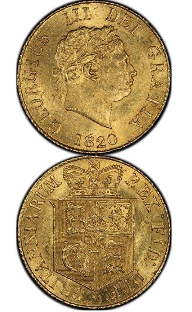 1820 George III 1/2 Sovereign