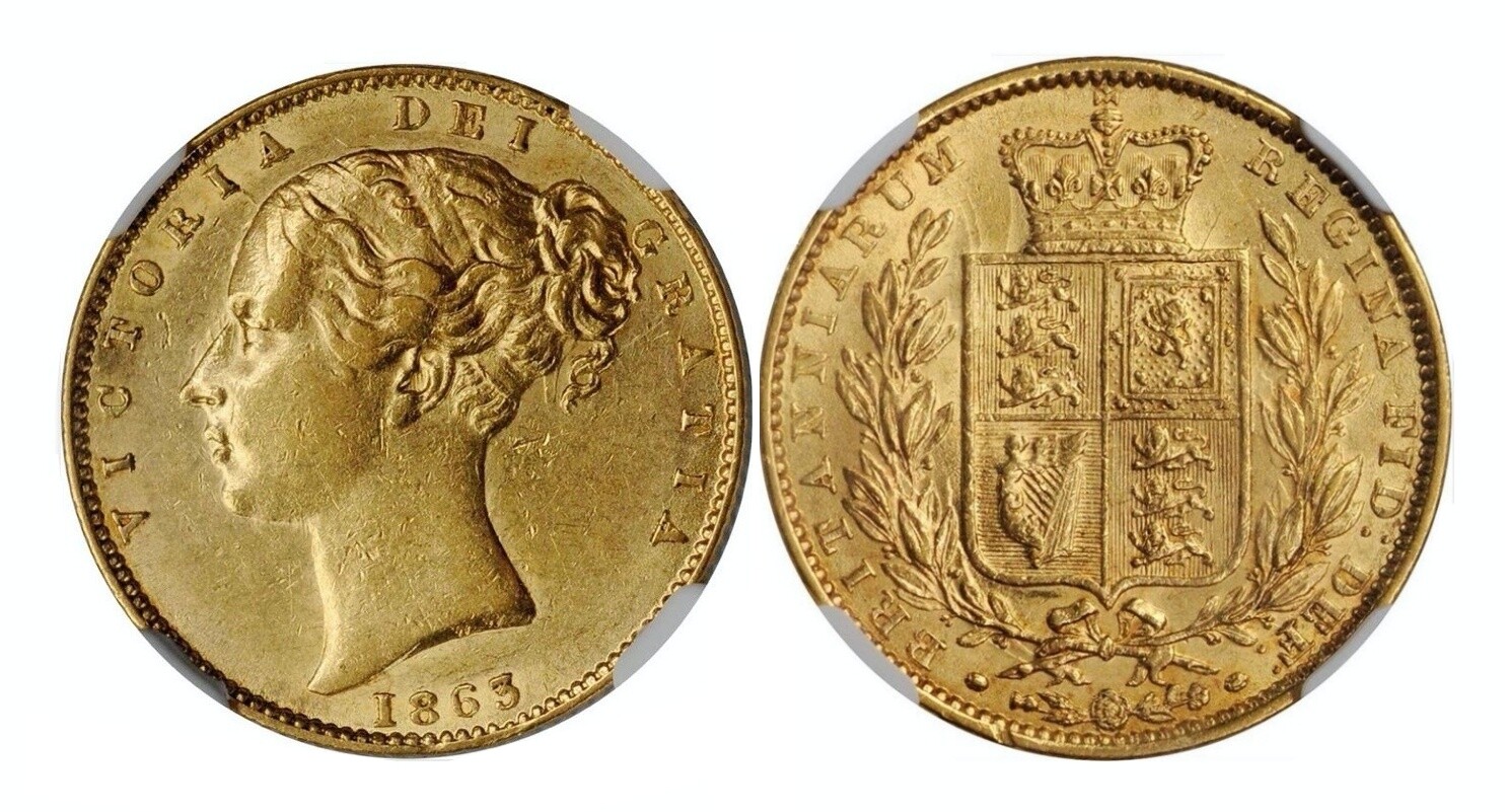 1863 Victoria sovereign