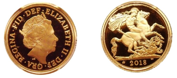 2018 Elizabeth II gold proof sovereign