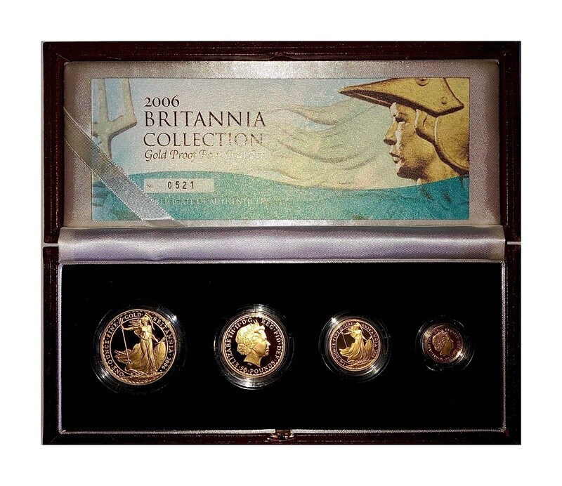 2006 Britannia Gold Proof four coin set