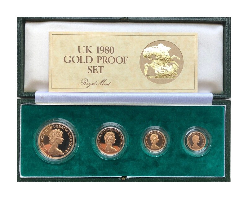 ​1980 Elizabeth II Gold Proof Four Coin Sovereign Set
