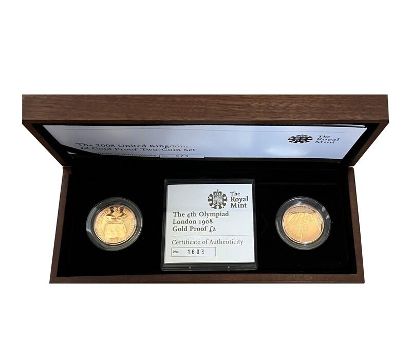 1908 & 2008 Centenary Gold Proof £2 set