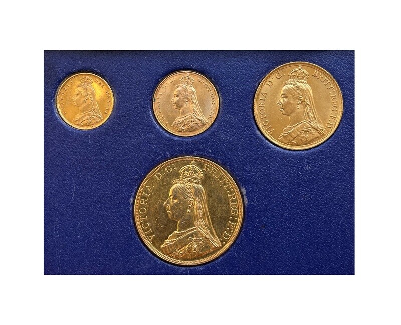 ​1887 Jubilee Four Coin Currency Gold Se