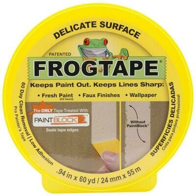 FrogTape® Delicate Surface Painting Tape - Yellow (Staring At)