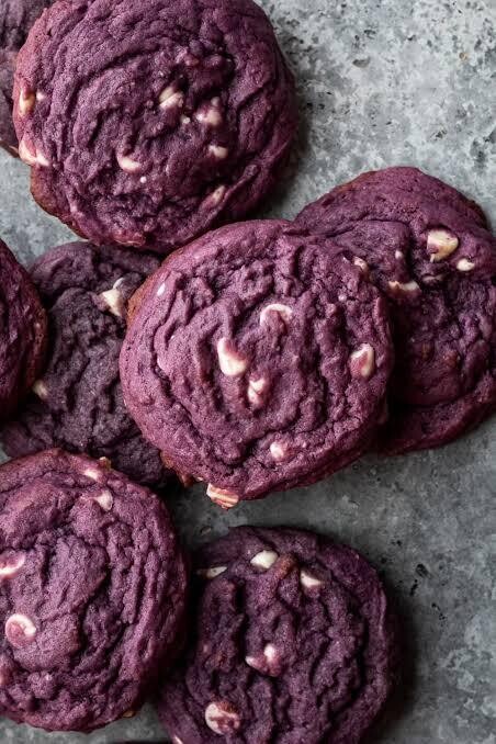 Ube White Chocolate Chip Cookies