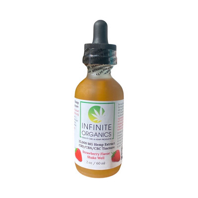 25,000 MG Broad Spectrum Strawberry CBD/CBN/CBC tincture