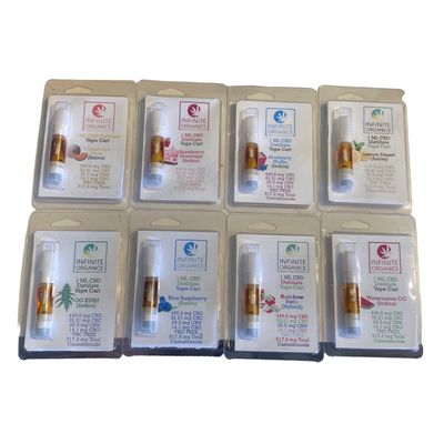 (THC FREE) 1000 mg Broad Spectrum CBD Vape Carts - Almost All Sold Out