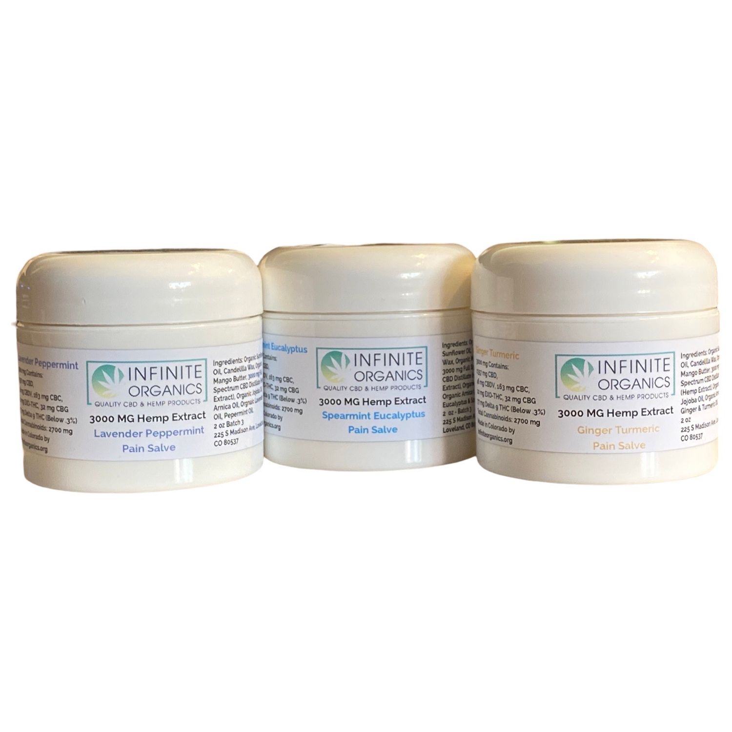 3000 mg Full Spectrum CBD 2 oz Pain Salves - 4 Scents To Choose
