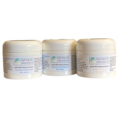 3000 mg Full Spectrum CBD 2 oz Pain Salves - 4 Scents To Choose