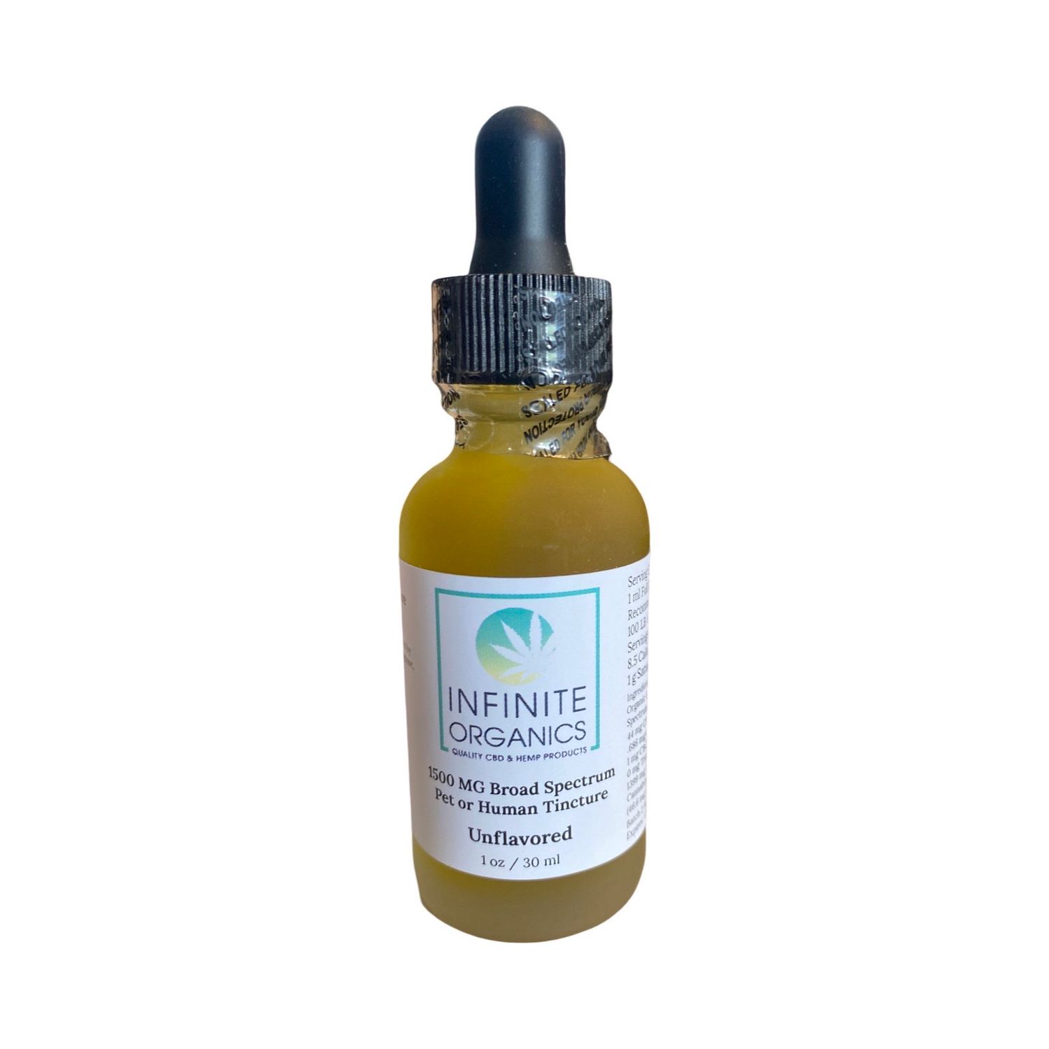 1500 mg or 3000 mg Broad Spectrum CBD Pet Or Human Unflavored Tincture