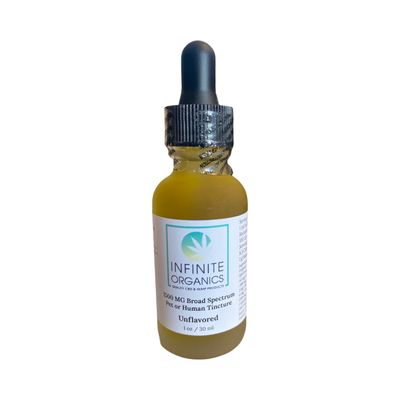 1500 mg or 3000 mg Broad Spectrum CBD Pet Or Human Unflavored Tincture