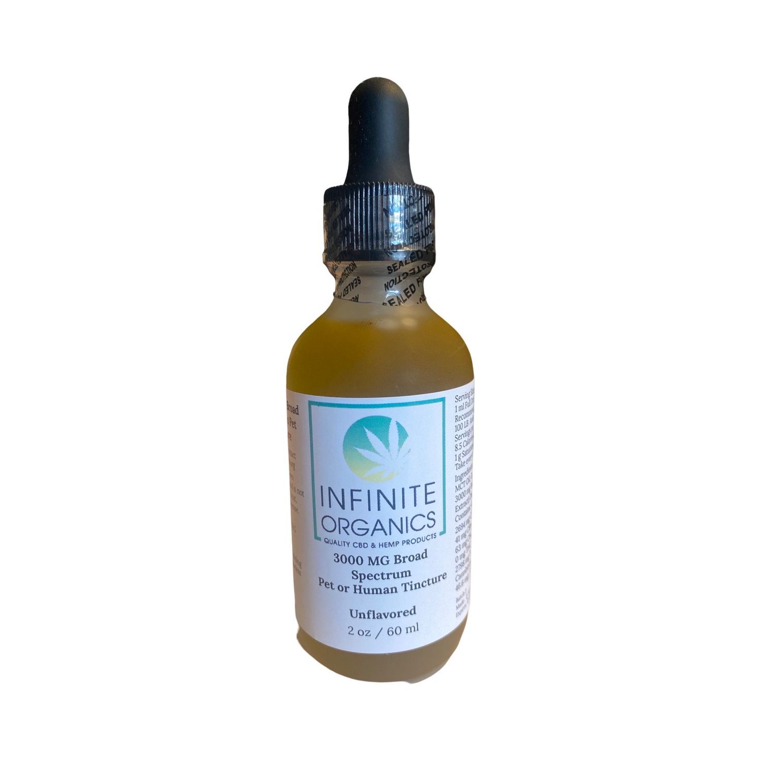 3000 mg Full Spectrum CBD Pet or Human Tincture - Unflavored