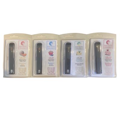 1 ML THC FREE Disposable CBD Vapes - 8 Flavors