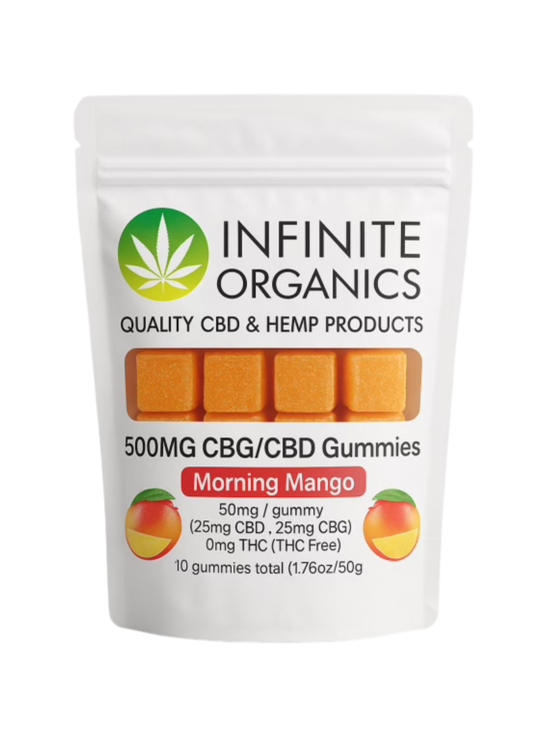 500 MG CBG/CBD Morning Mango Gummies