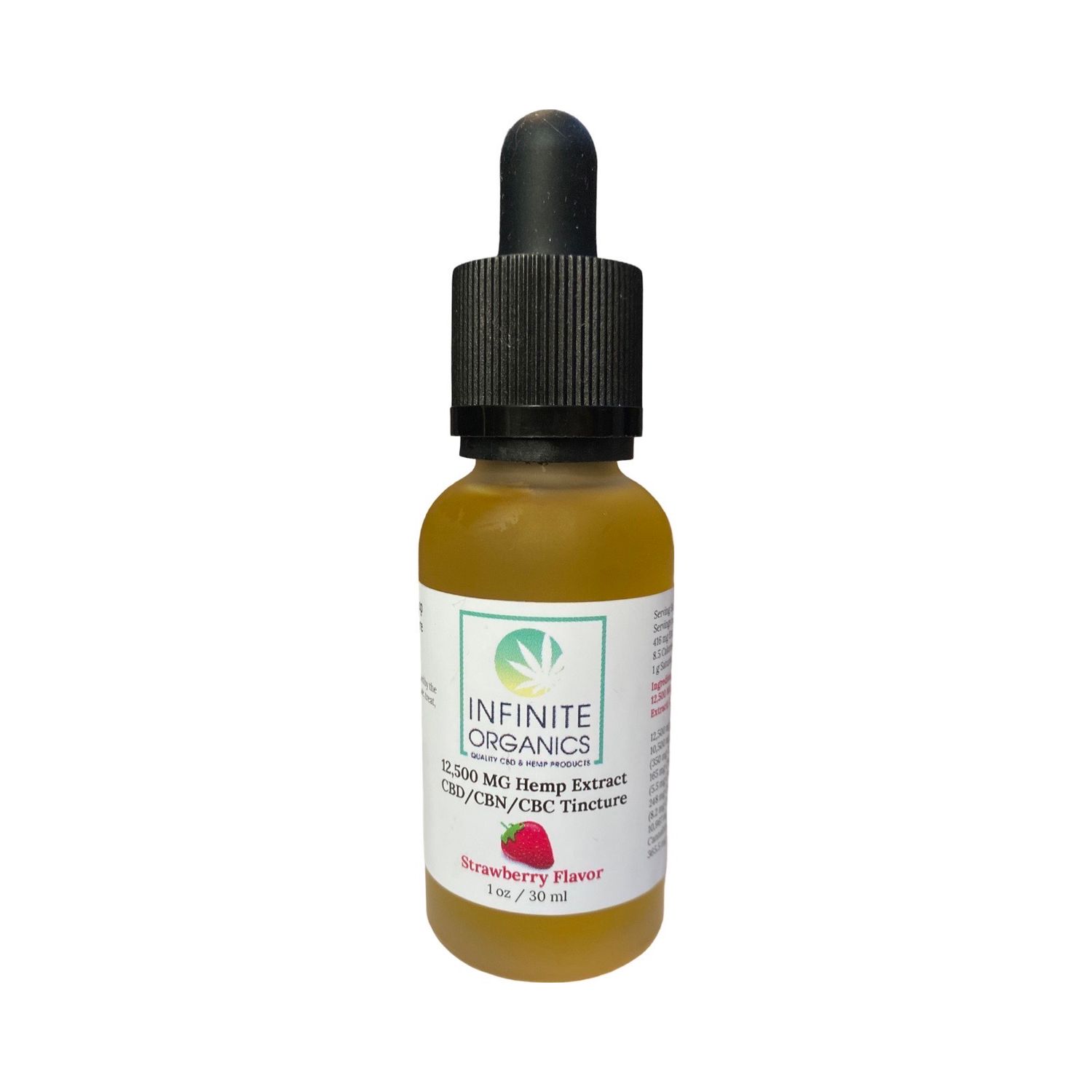 12,500 MG Hemp Extract Tincture - Strawberry