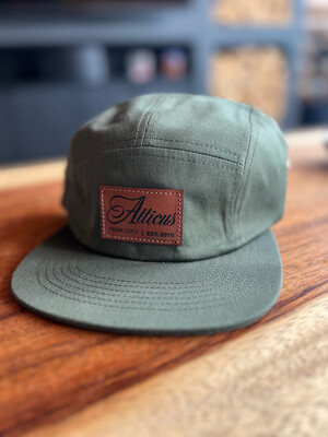 7 Panel Leather Patch Hat