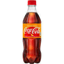 Coke Orange Vanilla 16 oz plastic bottle