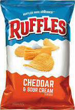 Ruffles Cheddar and Sour Cream Potato Chips 8.5 oz Ruffles Cheddar and Sour Cream Potato Chips 8.5 oz