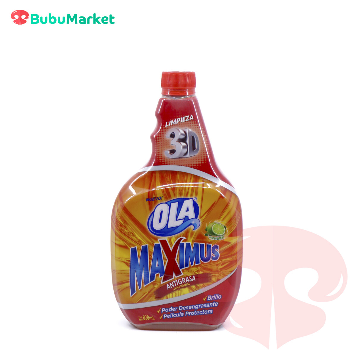 ANTIGRASA OLA MAXIMUS LIMPIA HORNOS RECARGA DE 830 ML. ANTIGRASA OLA MAXIMUS LIMPIA HORNOS RECARGA DE 830 ML.