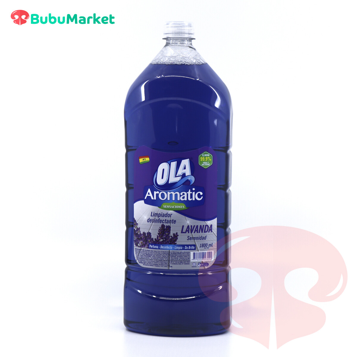 LIMPIADOR DESINFECTANTE OLA AROMATIC LAVANDA DE 1800 ML. LIMPIADOR DESINFECTANTE OLA AROMATIC LAVANDA DE 1800 ML.