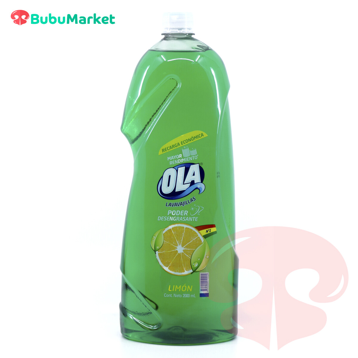 LAVAVAJILLAS OLA LIMON PODER DESENGRASANTE DE 2000 ML. LAVAVAJILLAS OLA LIMON PODER DESENGRASANTE DE 2000 ML.