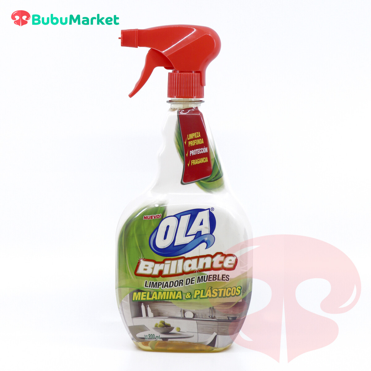 LIMPIADOR DE MUEBLES OLA BRILLANTE MELAMINA Y PLÁSTICOS DE 900ML. LIMPIADOR DE MUEBLES OLA BRILLANTE MELAMINA Y PLÁSTICOS DE 900ML.