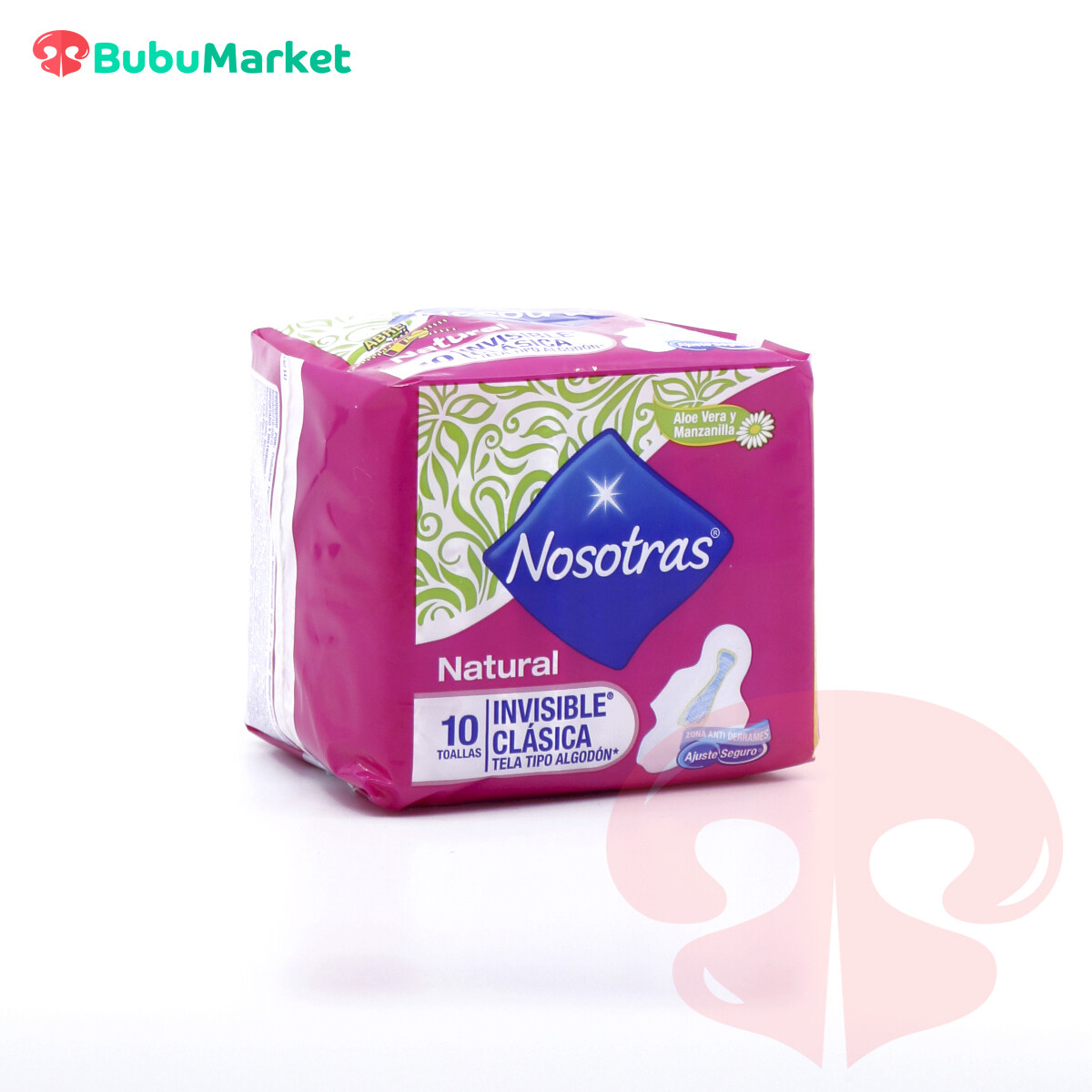 TOALLAS FEMENINAS NOSOTRAS NATURAL INVISIBLE CLASICA ALGODON DE 10 U. TOALLAS FEMENINAS NOSOTRAS NATURAL INVISIBLE CLASICA ALGODON DE 10 U.
