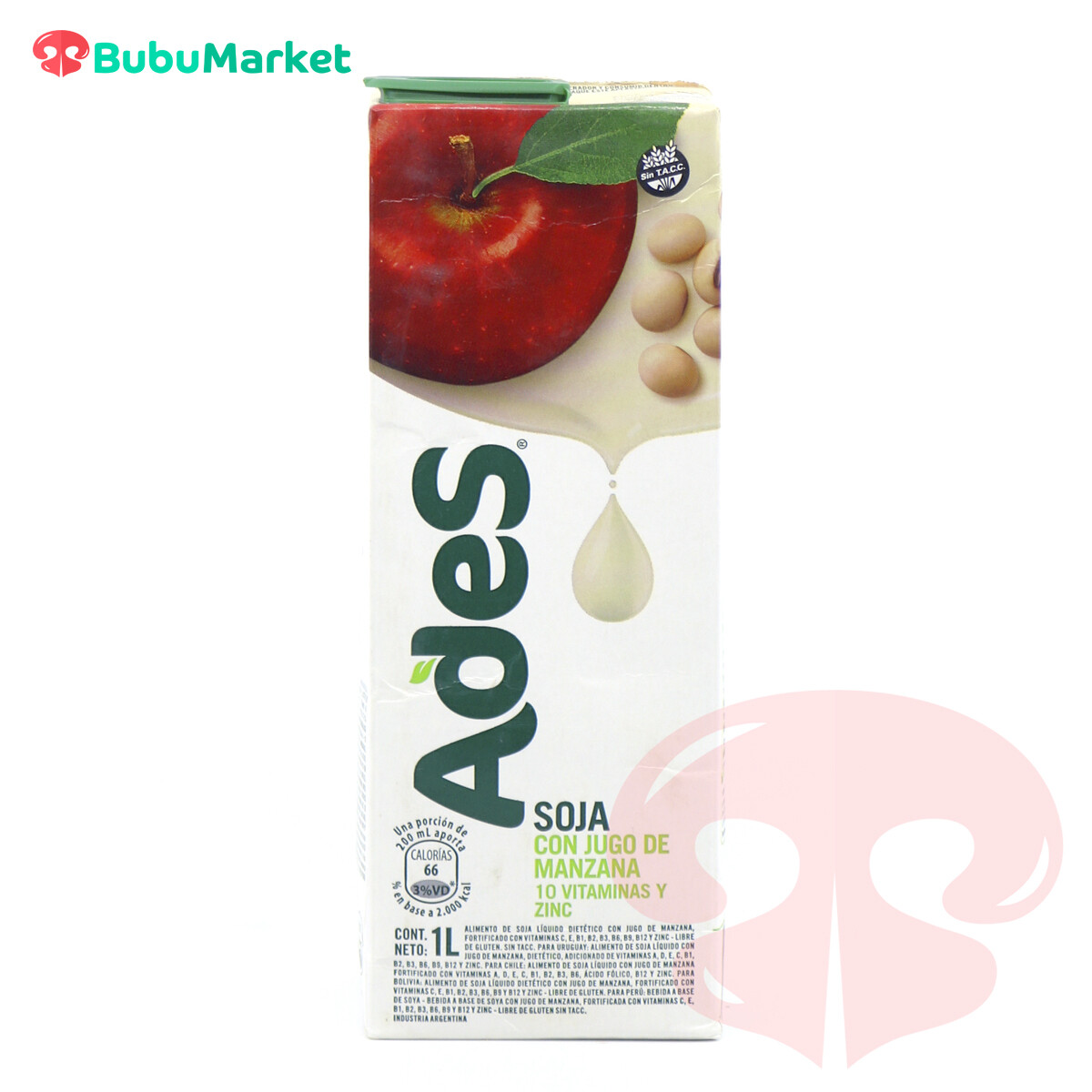 ADES SOYA CON JUGO DE MANZANA CAJA DE 1 L. ADES SOYA CON JUGO DE MANZANA CAJA DE 1 L.