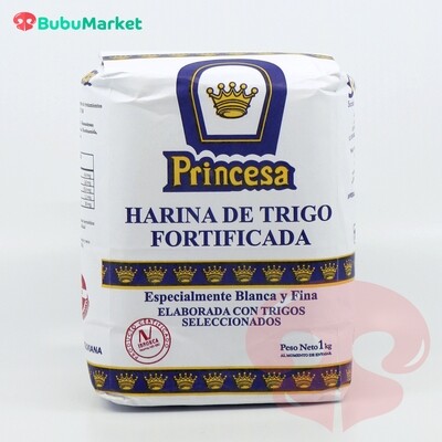 HARINA DE TRIGO FORTIFICADA PRINCESA DE 1 KG. HARINA DE TRIGO FORTIFICADA PRINCESA DE 1 KG.