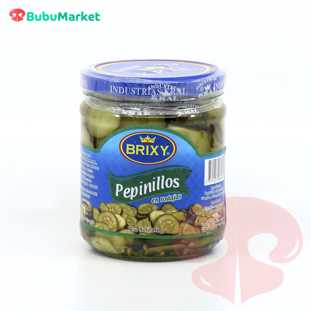 PEPINILLOS BRIXY EN RODAJAS FRASCO DE 450 GR. PEPINILLOS BRIXY EN RODAJAS FRASCO DE 450 GR.