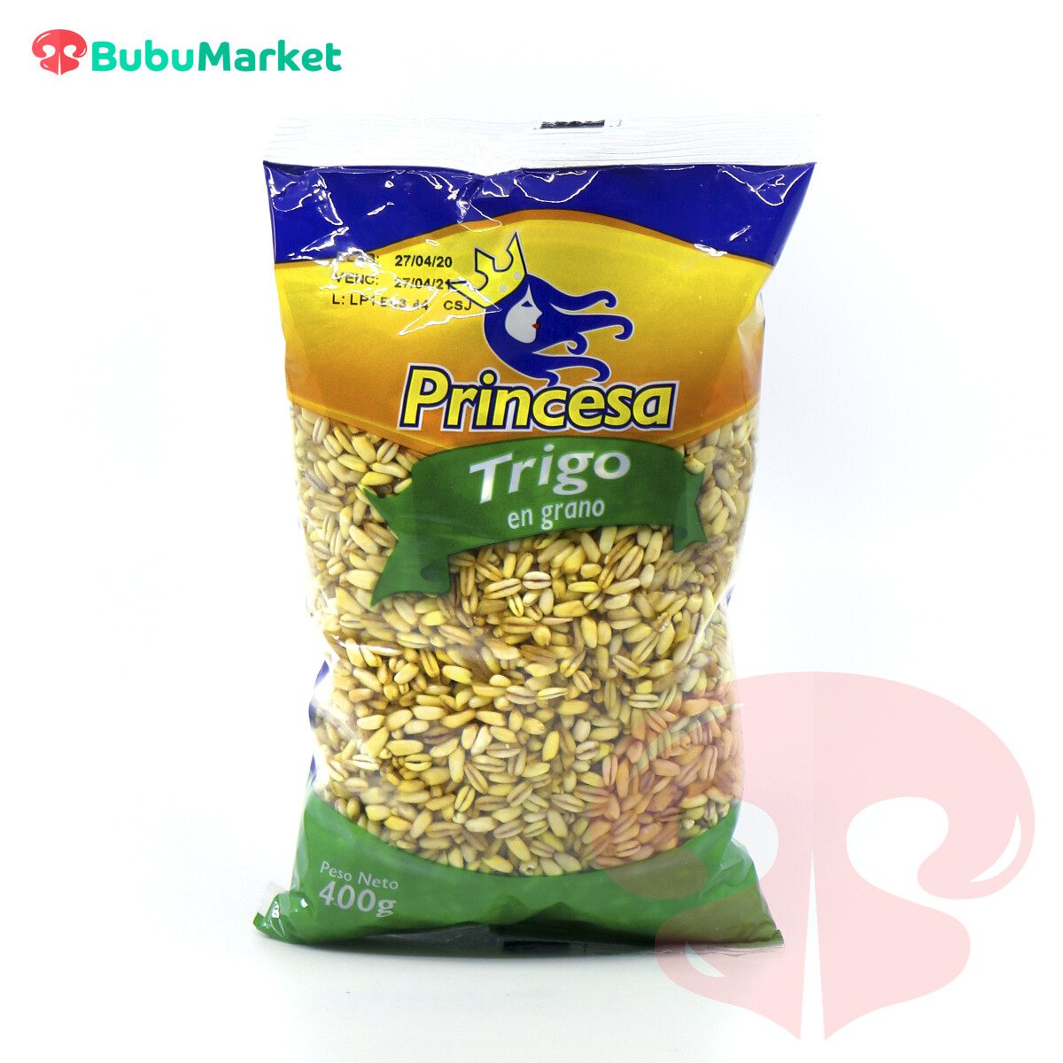 TRIGO EN GRANO PRINCESA BOLSA DE 400 G. TRIGO EN GRANO PRINCESA BOLSA DE 400 G.