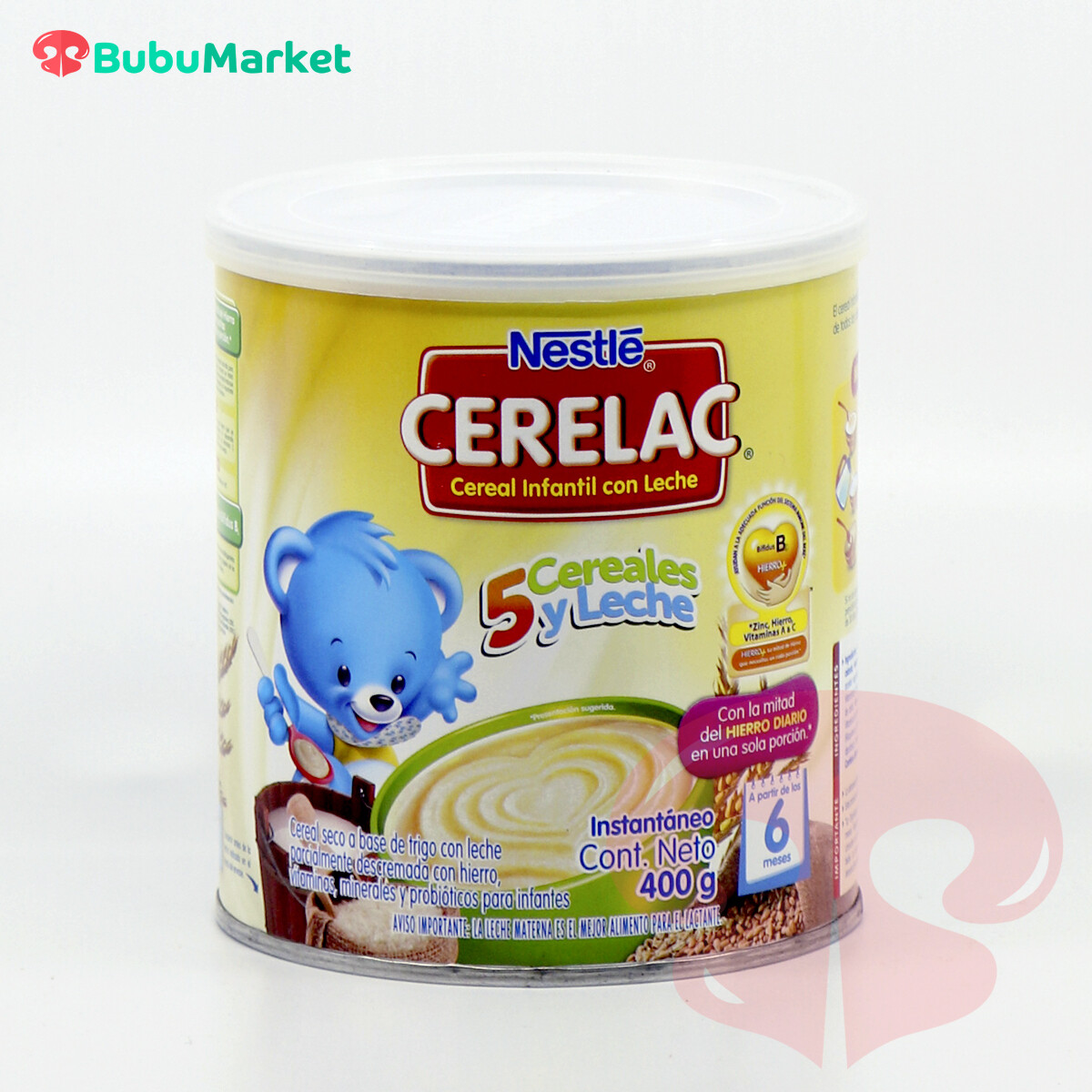 CERELAC 5 CEREALES Y LECHE NESTLE DE 400 GR. CERELAC 5 CEREALES Y LECHE NESTLE DE 400 GR.