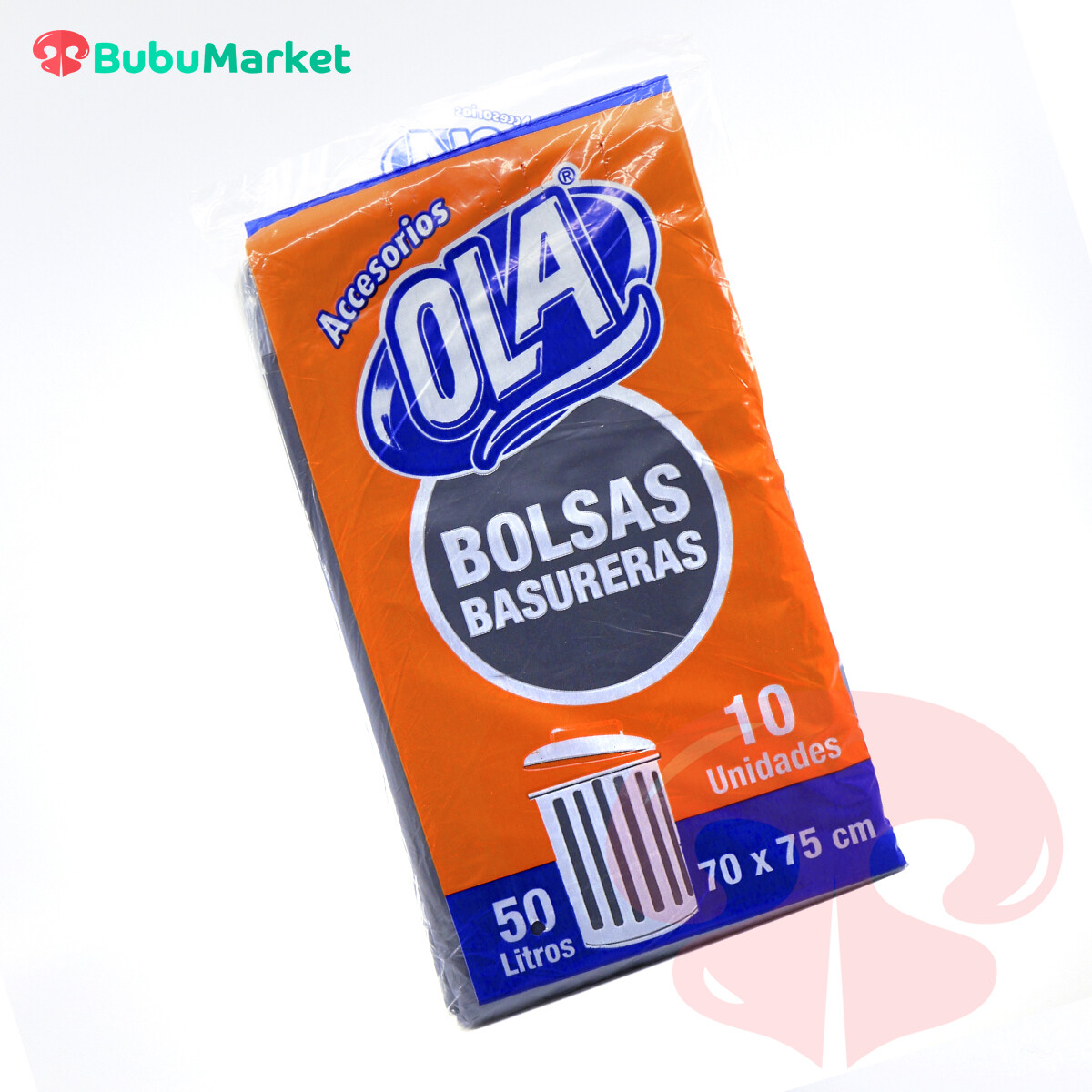 BOLSAS OLA PARA BASURA 50 LT. (70cm. x 75cm.) PAQ. DE 10 U. BOLSAS OLA PARA BASURA 50 LT. (70cm. x 75cm.) PAQ. DE 10 U.