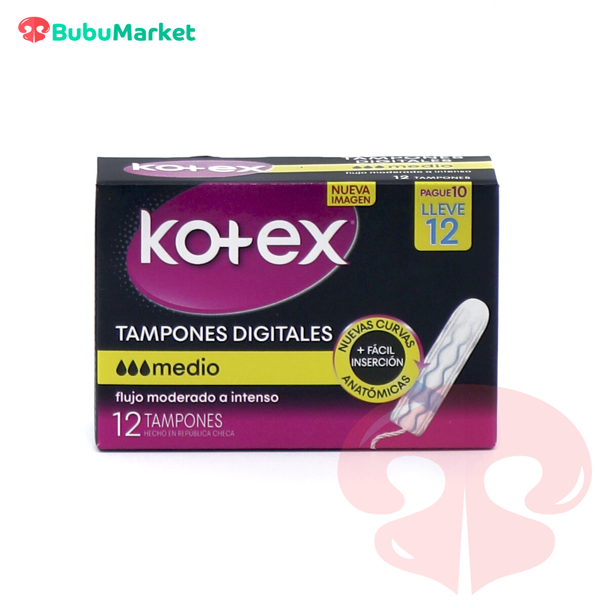 TAMPONES DIGITALES KOTEX MEDIO 12 U. TAMPONES DIGITALES KOTEX MEDIO 12 U.