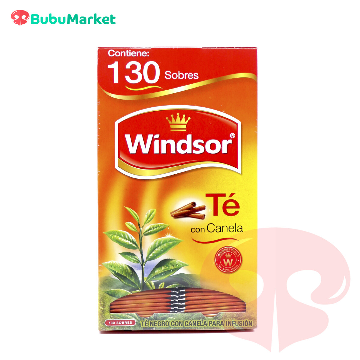 TE CLÁSICO WINDSOR CON CANELA CAJA DE 130 U. TE CLÁSICO WINDSOR CON CANELA CAJA DE 130 U.