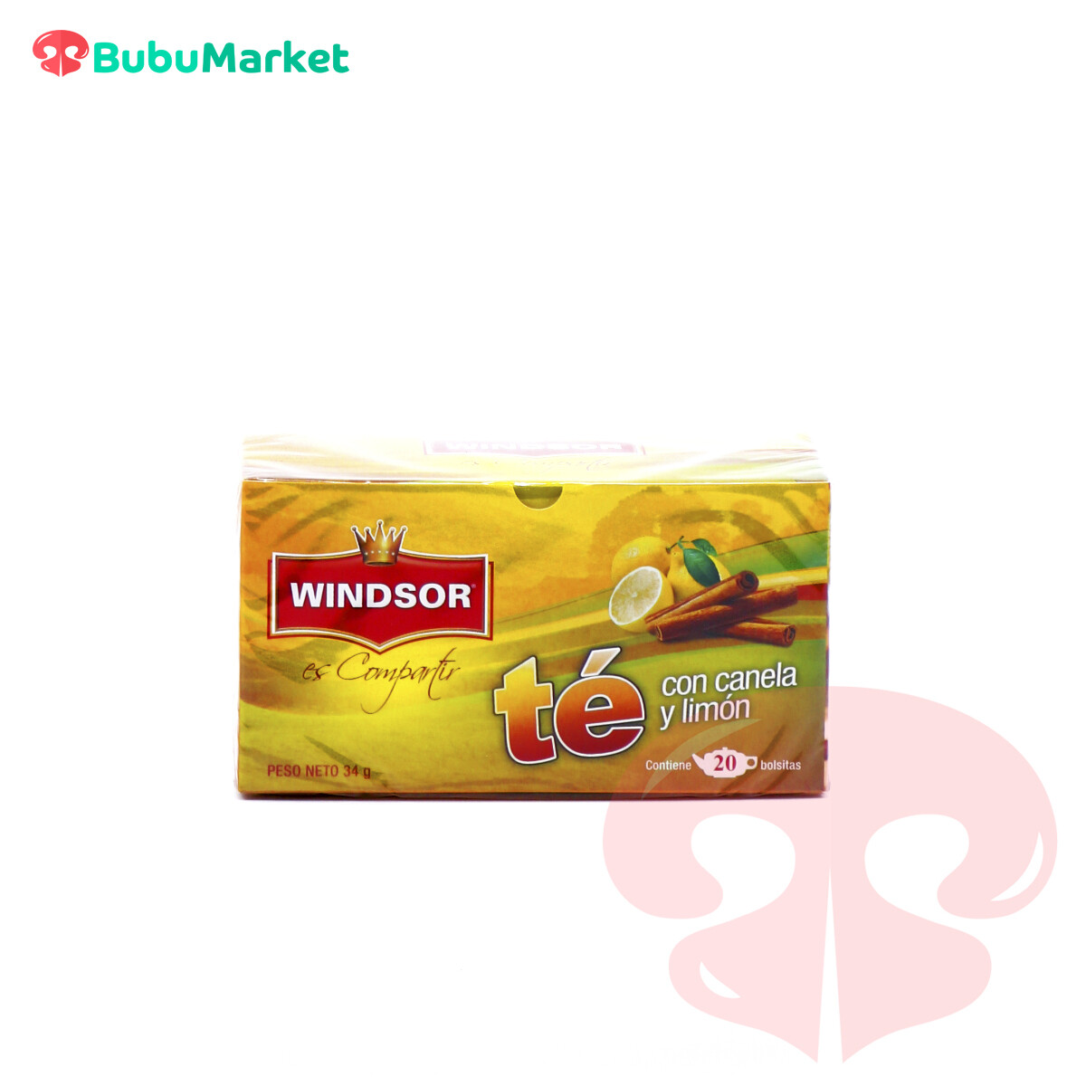 TE CON CANELA Y LIMON WINDSOR CAJITA DE 20 U. TE CON CANELA Y LIMON WINDSOR CAJITA DE 20 U.