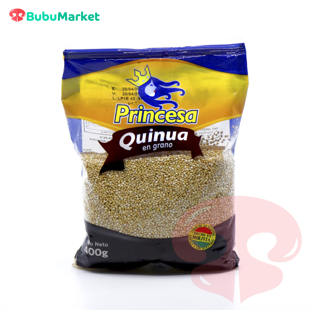 QUINUA EN GRANO PRINCESA BOLSA DE 400 G. QUINUA EN GRANO PRINCESA BOLSA DE 400 G.