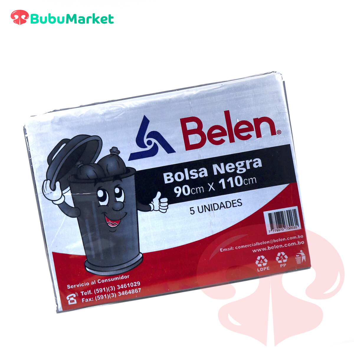 BOLSAS BELEN PARA BASURA DE 90cm. X 110cm. PAQ. DE 5 U. BOLSAS BELEN PARA BASURA DE 90cm. X 110cm. PAQ. DE 5 U.