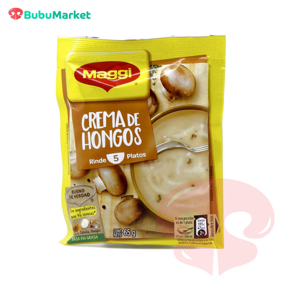 CREMA DE HONGOS MAGGI SOBRE DE 65 GR. CREMA DE HONGOS MAGGI SOBRE DE 65 GR.