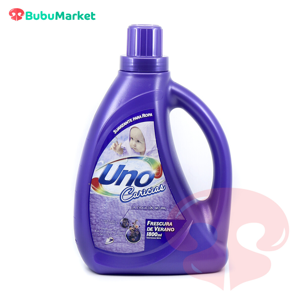 SUAVIZANTE UNO CARICIAS FRESCURA DE VERANO BOTELLA DE 1800 ML. SUAVIZANTE UNO CARICIAS FRESCURA DE VERANO BOTELLA DE 1800 ML.