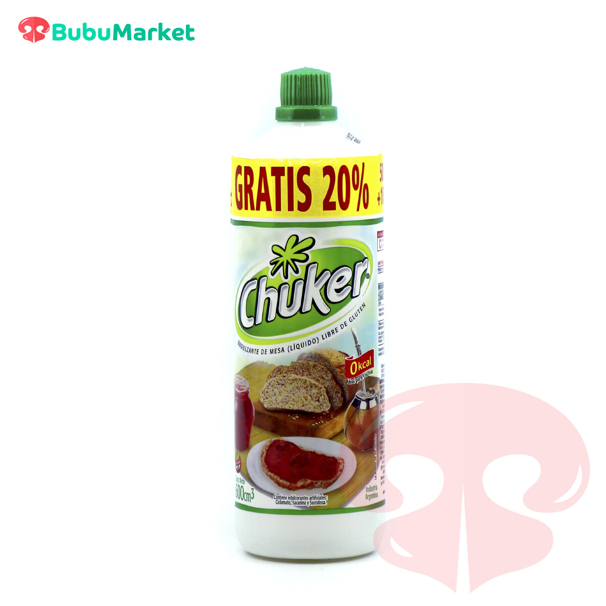 CHUKER ENDULZANTE SIN CALORIAS EN LIQUIDO 600 ML. CHUKER ENDULZANTE SIN CALORIAS EN LIQUIDO 600 ML.