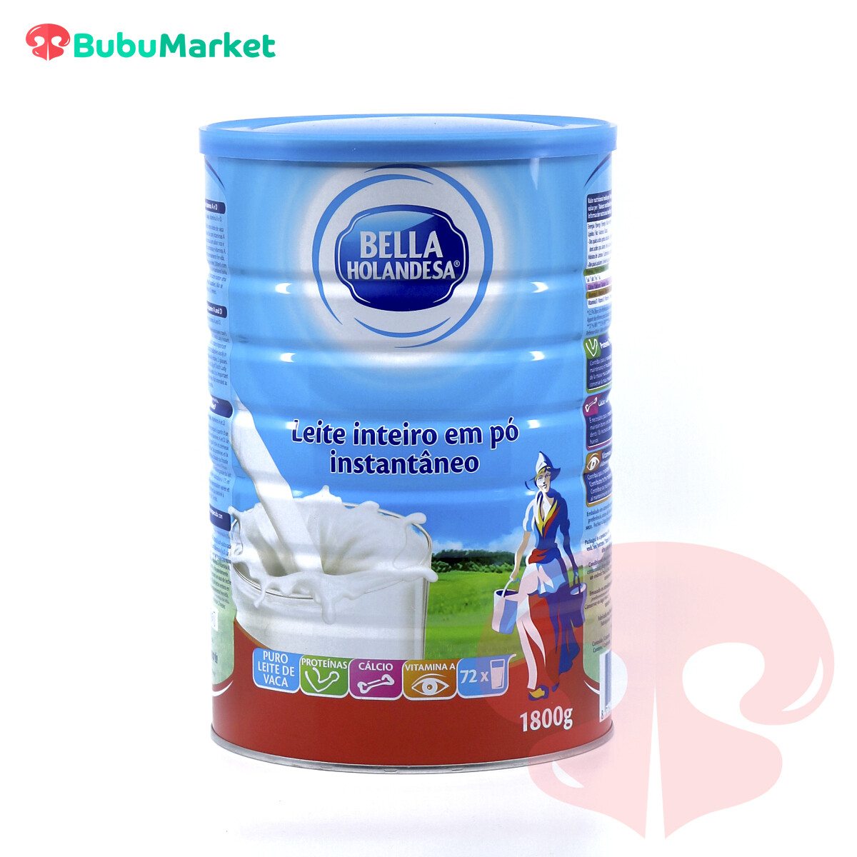 LECHE ENTERA EN POLVO INSTANTANEA BELLA HOLANDESA 1800 GR. LECHE ENTERA EN POLVO INSTANTANEA BELLA HOLANDESA 1800 GR.