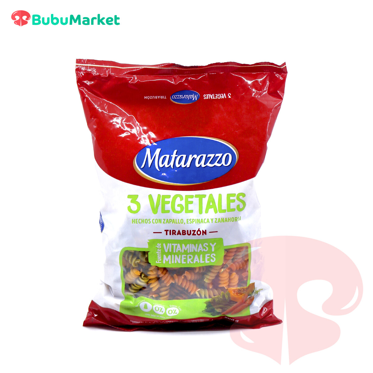 PASTA TIRABUZON 3 VEGETALES MATARAZZO 500 GR. PASTA TIRABUZON 3 VEGETALES MATARAZZO 500 GR.