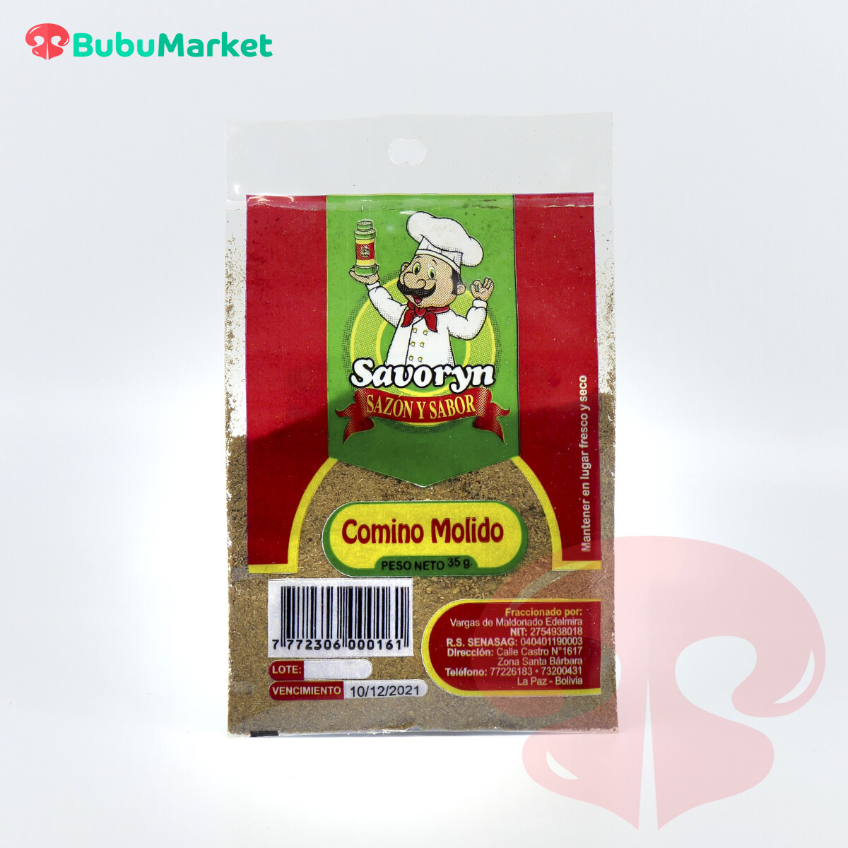 COMINO MOLIDO SAVORYN SOBRE DE 35 GR. COMINO MOLIDO SAVORYN SOBRE DE 35 GR.
