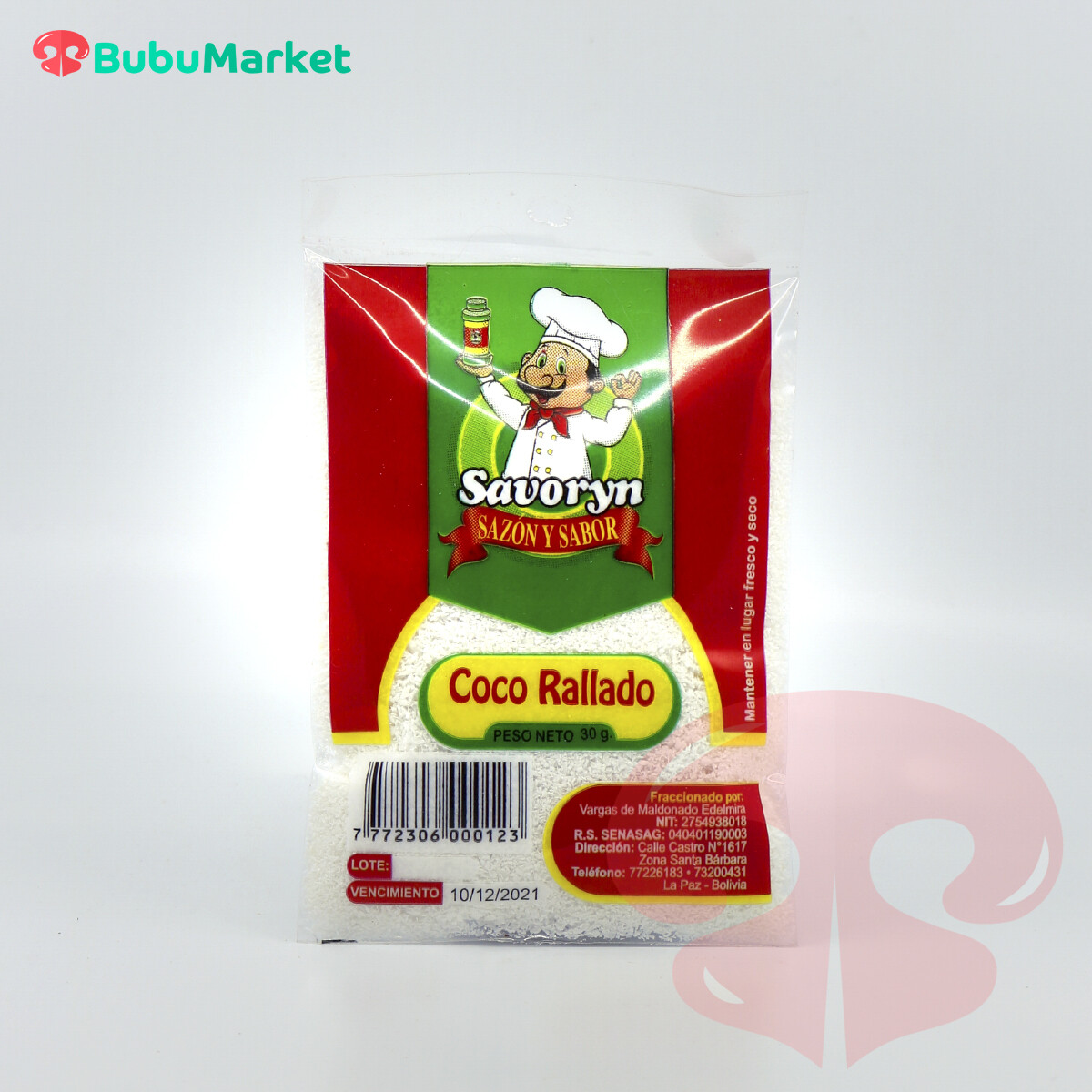 COCO RALLADO SAVORYN SOBRE DE 30 GR. COCO RALLADO SAVORYN SOBRE DE 30 GR.