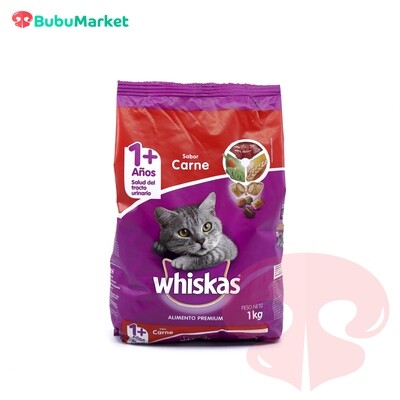 WHISKAS SABOR CARNE 1+ ALIMENTO PREMIUM BOLSA DE 1 KG. WHISKAS SABOR CARNE 1+ ALIMENTO PREMIUM BOLSA DE 1 KG.