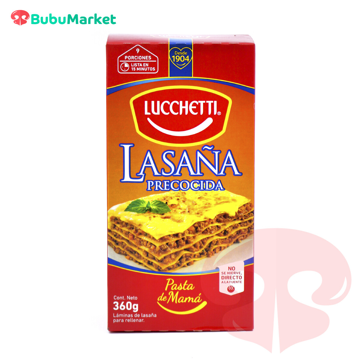 LASAÑA PRECOCIDA LUCCHETTI CAJA DE 360 GR. LASAÑA PRECOCIDA LUCCHETTI CAJA DE 360 GR.